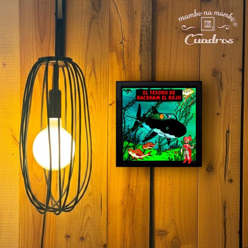Tintin-bilden "Röde Rackhams hemlighet" med originalfigurer, handgjord för dig bild 6
