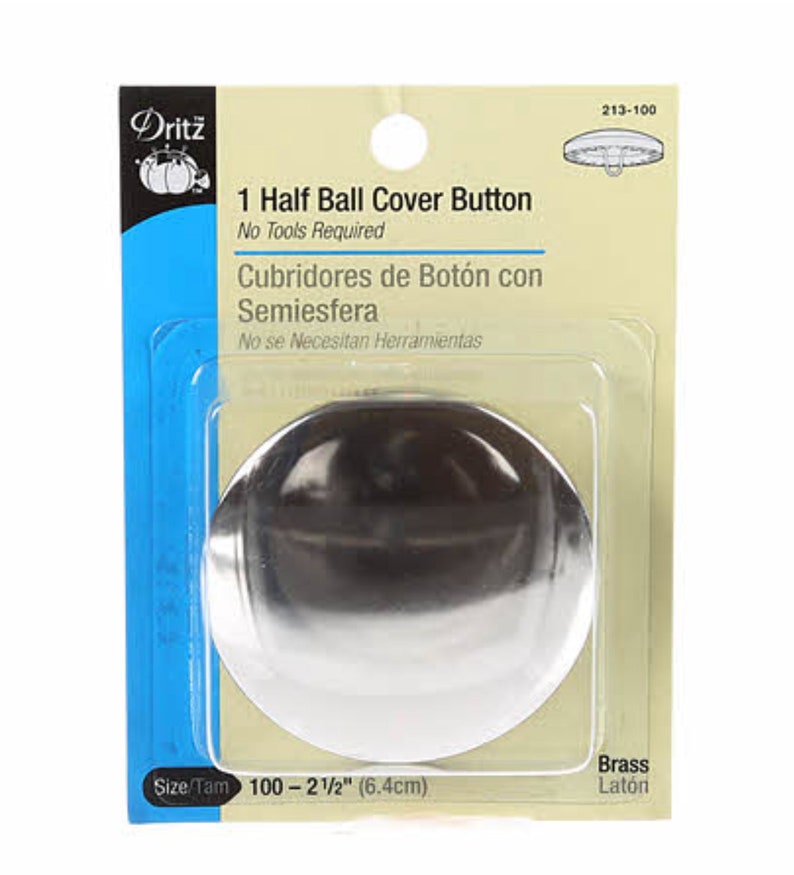 Tuffet Button Half Ball 2 1/2in image 1