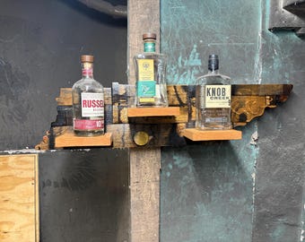 Bourbon Barrel Tennessee Bottle Display/Shelf (36")
