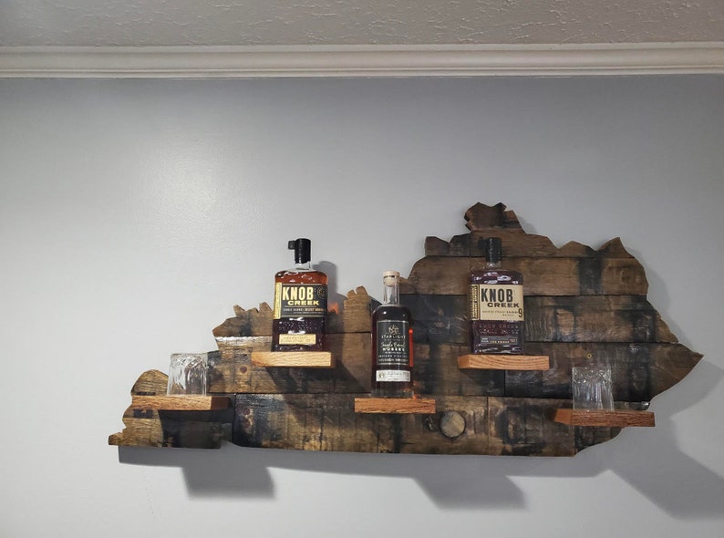 Custom 48 Bourbon Barrel Stave Kentucky bottle display image 9