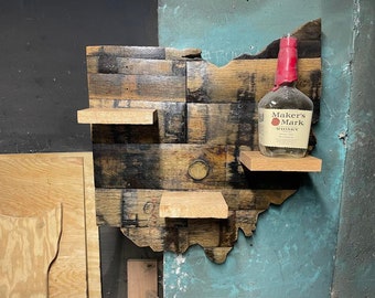 25" bourbon stave Ohio bottle display   **DM me for a better shipping quote**