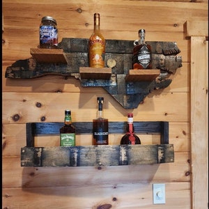 36" North Carolina bourbon stave bottle display.  **Please DM me for a better shipping quote**