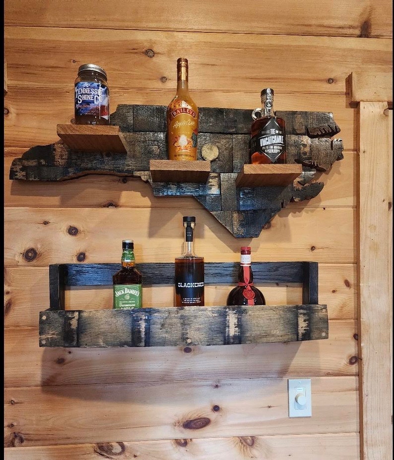 36 North Carolina bourbon stave bottle display. Please DM me for a better shipping quote image 1
