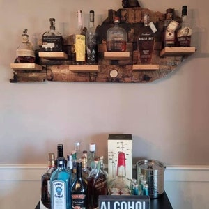 Custom 48 Bourbon Barrel Stave Kentucky bottle display image 6