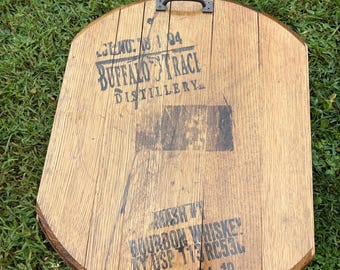 Buffalo Trace bourbon barrel serving tray/charcuterie board