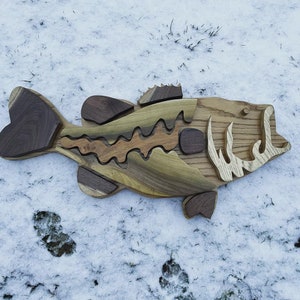 Largemouth Bass Mixed Woods design   **DM me for a better shipping quote**