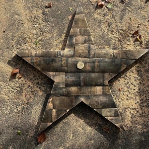 36&quot; bourbon stave Star cutout.