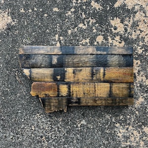 Montana Bourbon barrel sign. Montana home decor. Customizable upon request.
