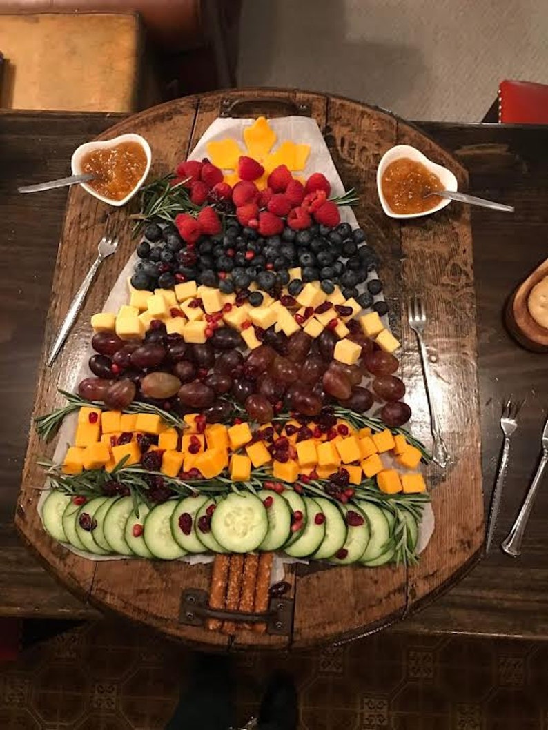 Drunkwood Bourbon Barrel Serving Tray - Thumbnail 3