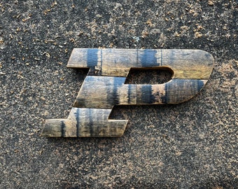 Bourbon barrel stave  letter P wood