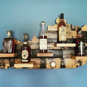 Custom 48 Bourbon Barrel Stave Kentucky bottle display image 1