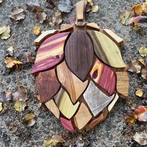 24" Mixed reclaimed  hop cutout wood