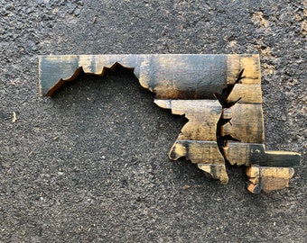 24" bourbon barrel  Maryland cutout wood