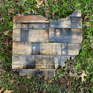 Ohio Bourbon barrel sign. Ohio home decor. Customizable upon request.