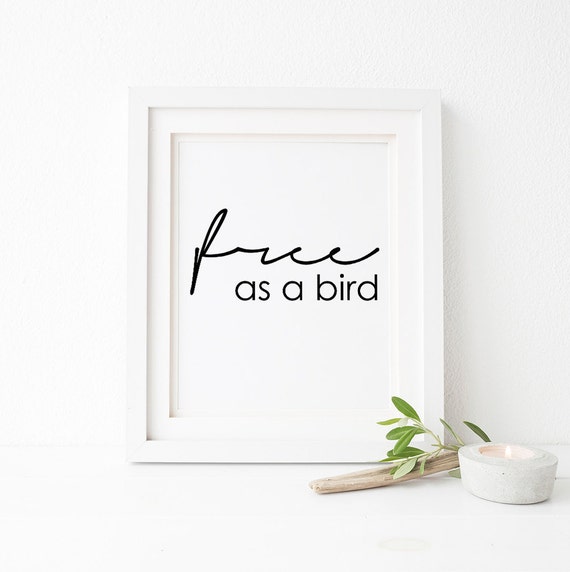 Venta Libre Como Un Pajaro Imprimible Dormitorio Etsy