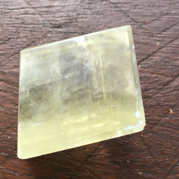 Nice specimen of Honey Iceland Spar (AKA) Honey Optical Calcite