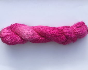 Hand dyed 4ply Silk/Kid Mohair yarn