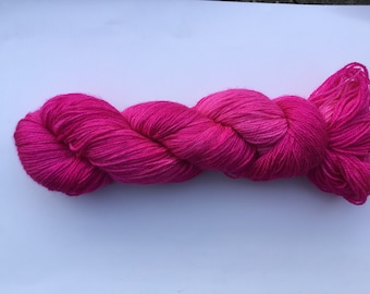 Hand dyed 4ply Sock wool - Bluefaced Leicester/Cashmere/Silk