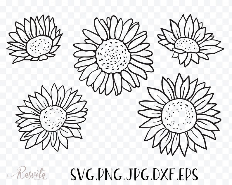 Download Sunflower Monogram Frames Cutting Files Sunflower Clipart ...
