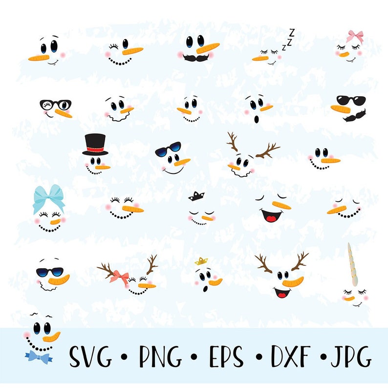 Download Pet Portraits Art Collectibles Eps Hand Drawn Christmas Decor Snowman Faces Clip Art Silhouette Digital Cut File Cricut Svg Vector File Dxf Png Instant Download