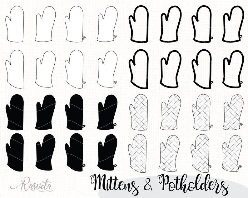 Kitchen Accessories Oven Mitts And Potholders/ Oven Mitt Svg Etsy