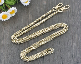 6mm Light Gold High Quality Purse Chain Strap, Alloy and Iron, Metal Shoulder Handbag Strap, Purse Replacement Chain, bag accessories, L1089