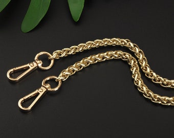 7mm Light Gold High Quality Purse Chain Strap, Alloy and Iron, Metal Shoulder Handbag Strap, Purse Replacement Chain, bag accessories, L1086