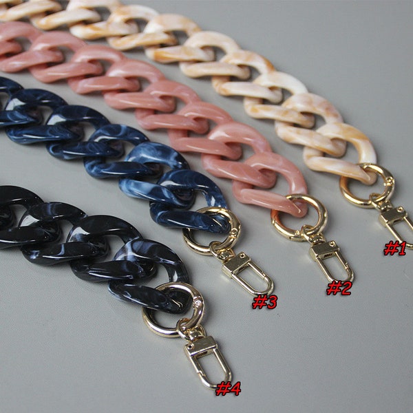 Acrylic High Quality Purse Chain, Metal Shoulder Handbag Strap, Replacement Handle Chain, Handcraft Material for Handbag Making, X70