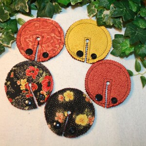 3.25 Inch Pads, G-Tube pads, GJ Tube pads, Feeding tube pads. Poppies set of 5 image 1
