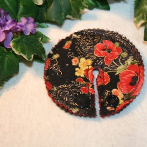 3.25 Inch Pads, G-Tube pads, GJ Tube pads, Feeding tube pads. Poppies set of 5 image 2