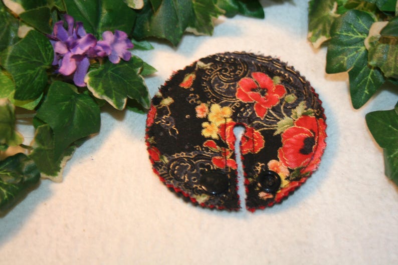 3.25 Inch Pads, G-Tube pads, GJ Tube pads, Feeding tube pads. Poppies set of 5 image 2