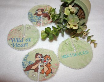 3.25 Inch Pads, G-Tube pads , GJ Tube pads, Feeding tube pads.  Set of 4. Cute, recycled Scrubs