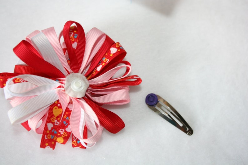 Halloween #2 on Peach... Boutique Ribbon bow on a crocheted Interchangable headband ..... Free Shipping