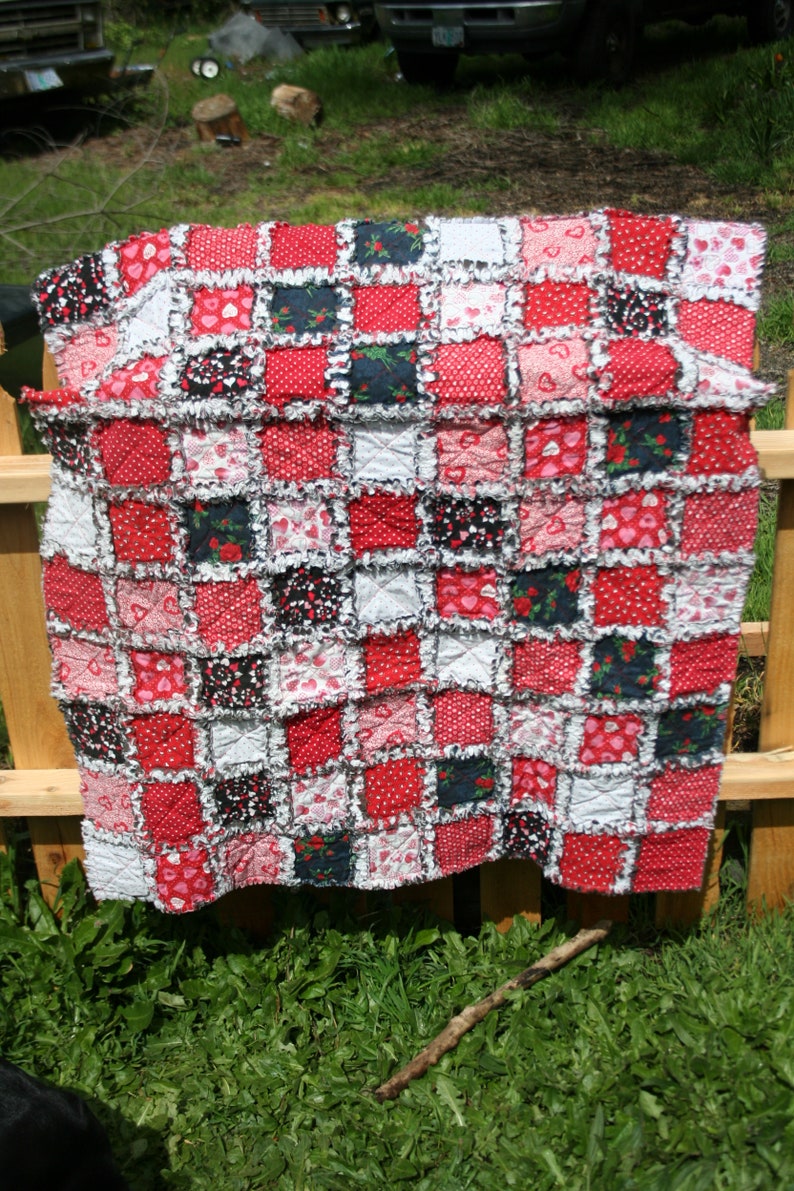 Handmade quilts. Rag quilts rustic. Rag quilt throws. Country Etsy