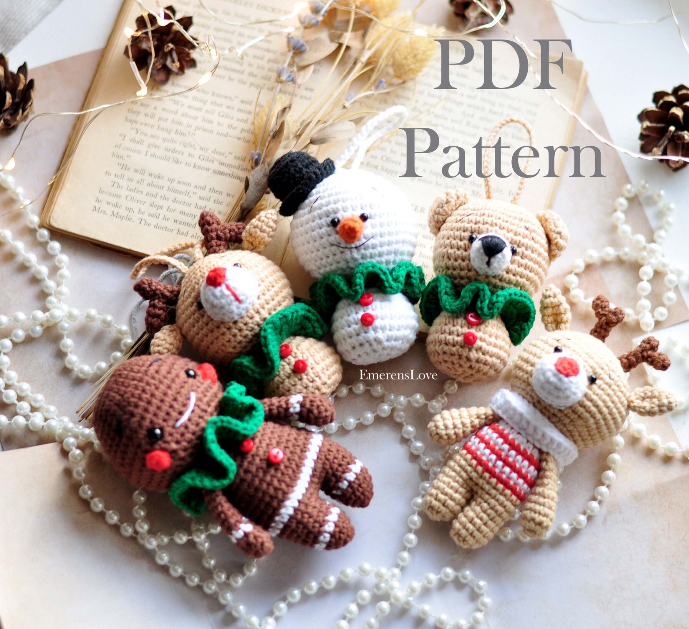 Amigurumi Christmas PATTERN Bundle 5 in 1 Crochet Pattern of - Etsy España