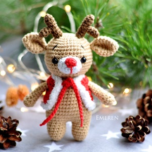 Amigurumi Pattern Christmas Deer  - Crochet pattern of cute deer - Amigurumi Pattern - Crochet pattern of amazing deer- INSTANT DOWNLOAD