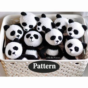 Amigurumi Pattern, Amigurumi panda pattern, Cute panda pattern, Crochet PATTERN, Panda Bear Amigurumi Toy, Stuffed Panda Bear Pattern