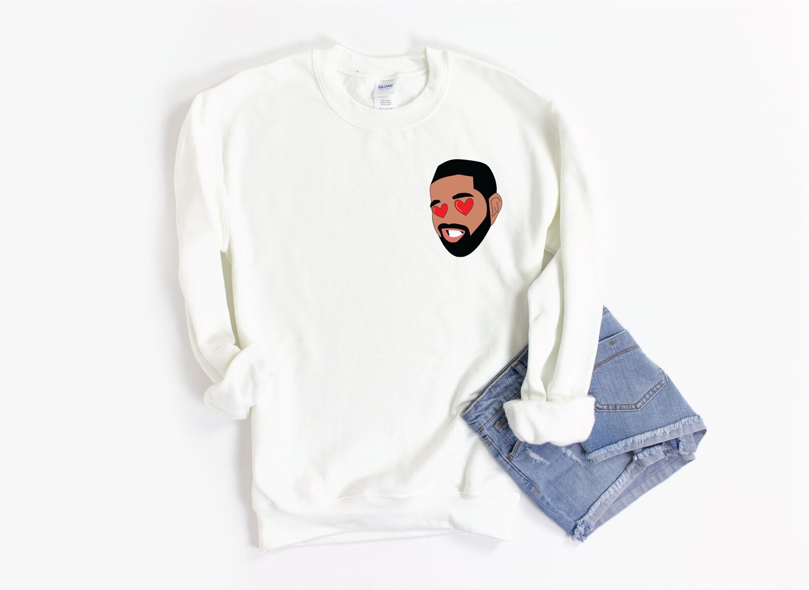 Drake Sweatshirt Drake Shirts Heart Eyes Drake Drake | Etsy