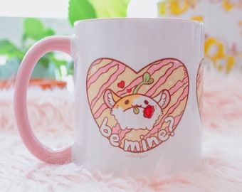 Valentine's Day Mouse and Poptart Heart Cookie Be Mine Coffee and Tea Mug