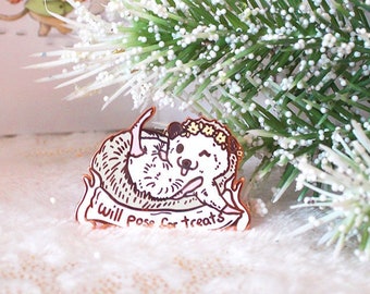 ON SALE Hedgehog Spring Trash Animals Hard Enamel Pin Gold Metal