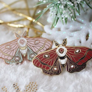 Eye Moth Enamel Pins Rose Gold Pastel Goth