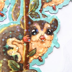 Sugar Glider Holographic Sticker