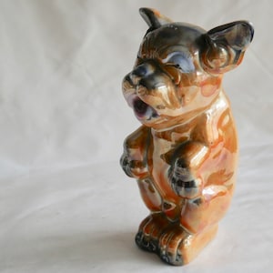Bonzo The Dog Orange Lustre Figurine Vintage