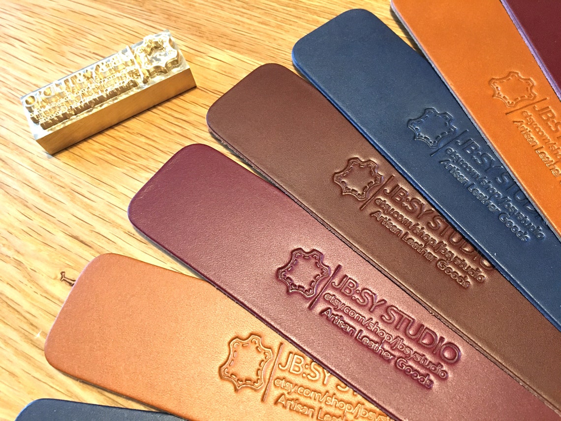 Bulk Pack Italian Leather Bookmarks With Custom Stamped Etsy