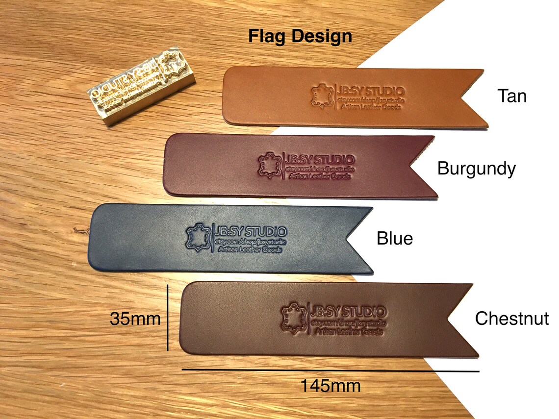 Bulk Pack Italian Leather Bookmarks with Custom Stamped Etsy