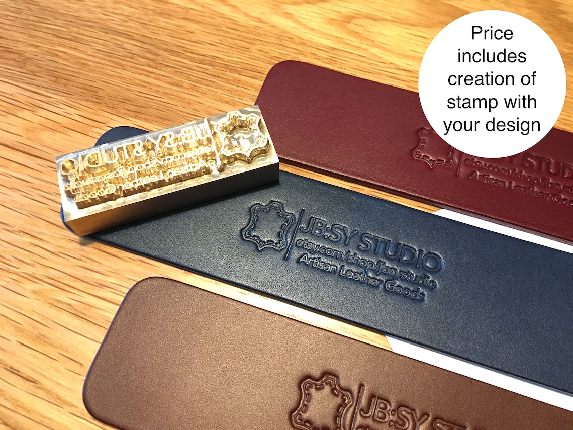 Bulk Pack Italian Leather Bookmarks With Custom Stamped Etsy