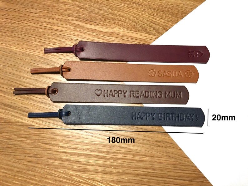 Personalised Leather Bookmark With Tassel Custom Etsy