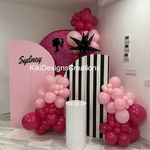 Speelgoedpop Barbi lettertype naam teken personaliseren aangepast hout, Nombre gigantische doos, speelgoedpop logo, speelgoedpop teken Prop Party Decorations