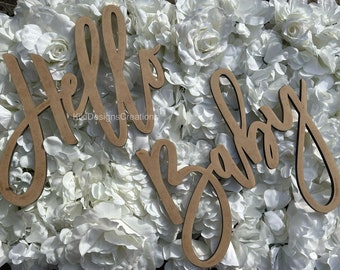 Hello Baby Sign, Gender Reveal, Baby Shower back drop, BOHO, Baby Backdrop, Baby Announcement