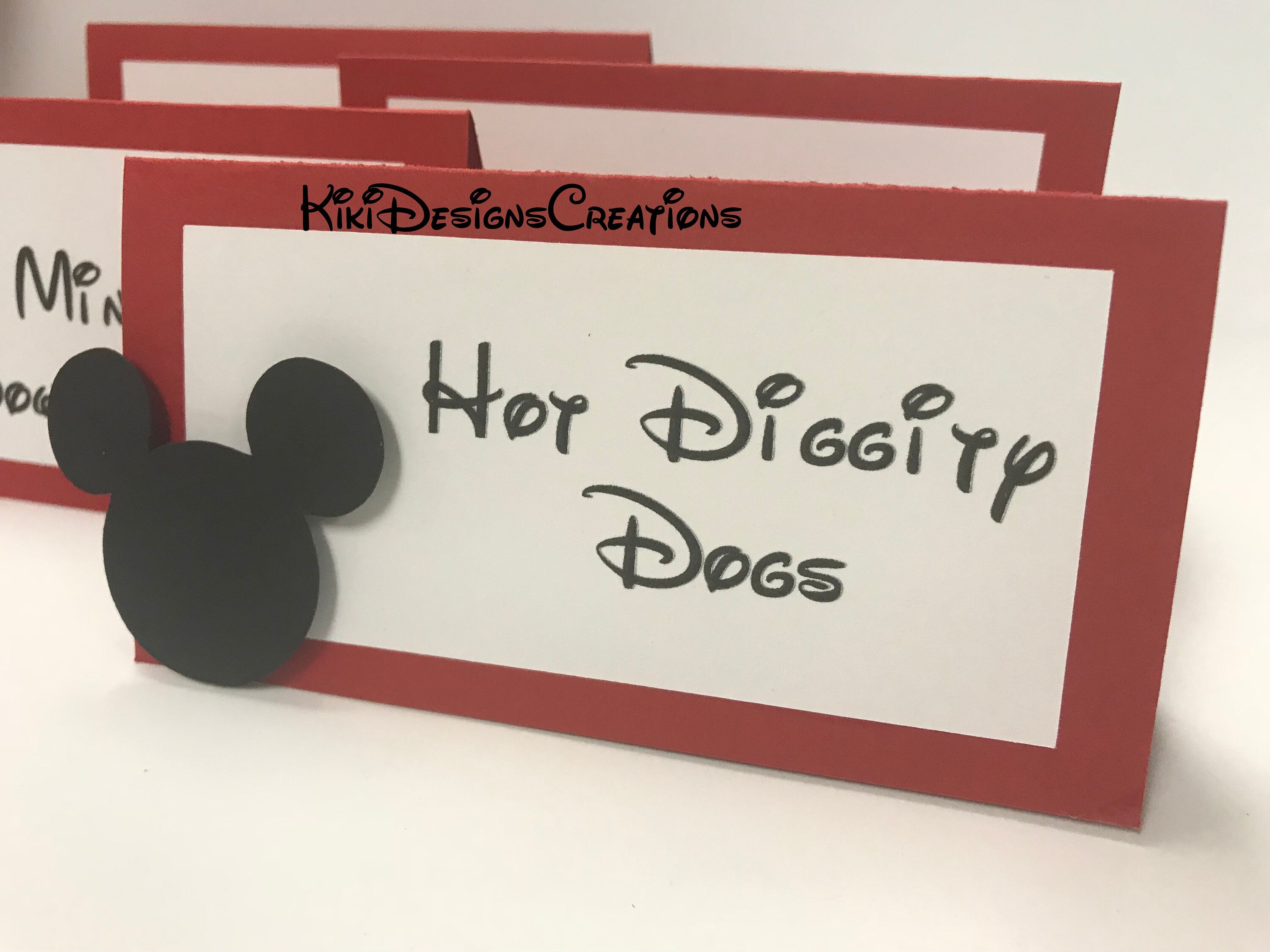 Mickey Mouse Place Cards Seating Cards Food Cards Food Tents - Etsy